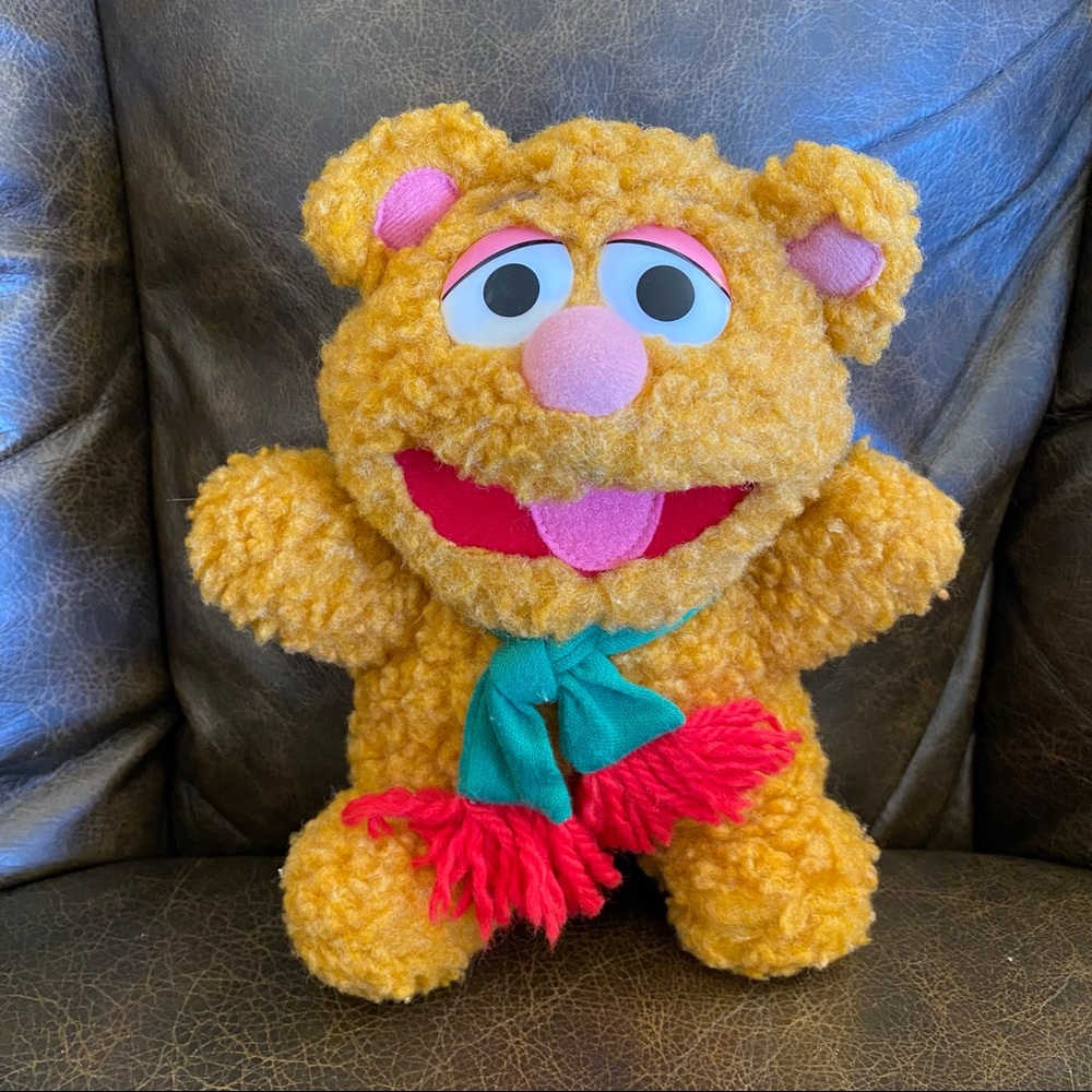 Vintage 1987 Baby Fozzie Bear Plush Muppets Doll by Henson Associates, Inc